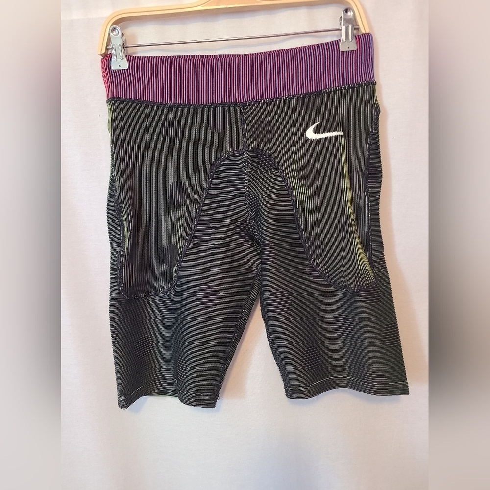Nike x Off White Dri Fit Performance Fit Ribbed Polka Dot Athletic Bike Short LG